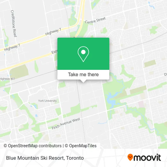 Blue Mountain Ski Resort map