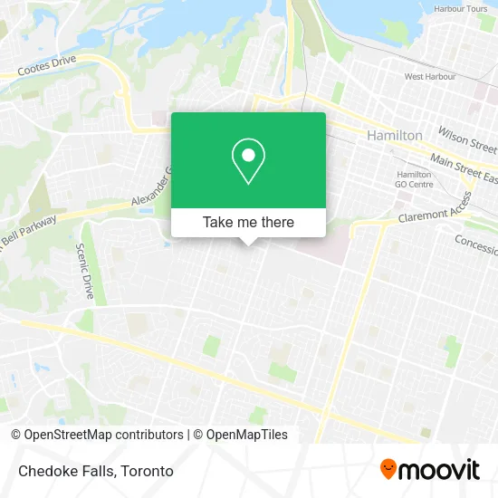 Chedoke Falls map