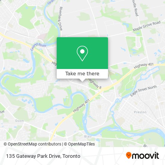 135 Gateway Park Drive map