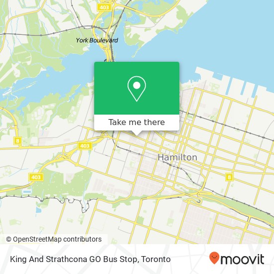 King And Strathcona GO Bus Stop map