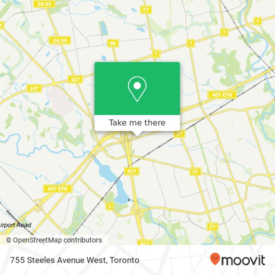 755 Steeles Avenue West map