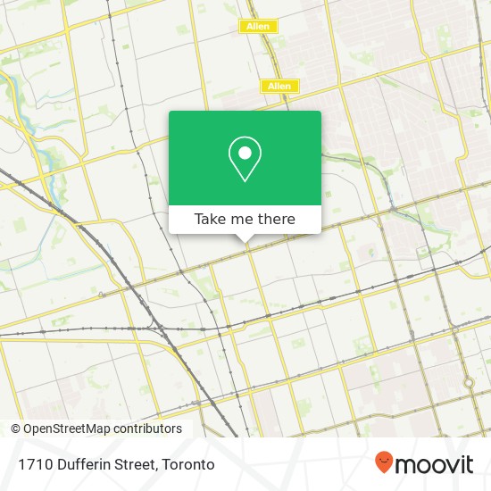 1710 Dufferin Street map