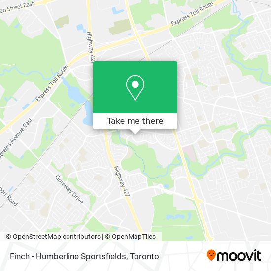 Finch - Humberline Sportsfields map