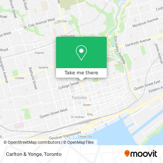 Carlton & Yonge map