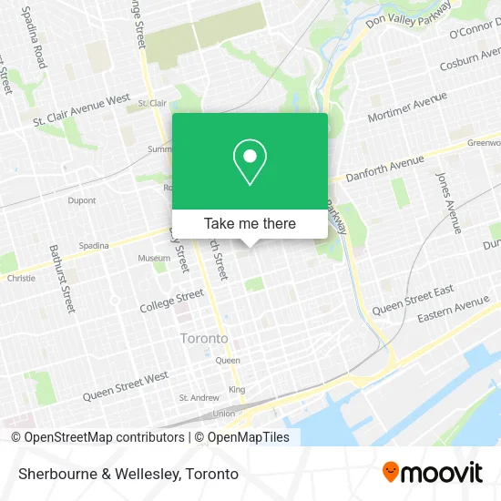 Sherbourne & Wellesley map