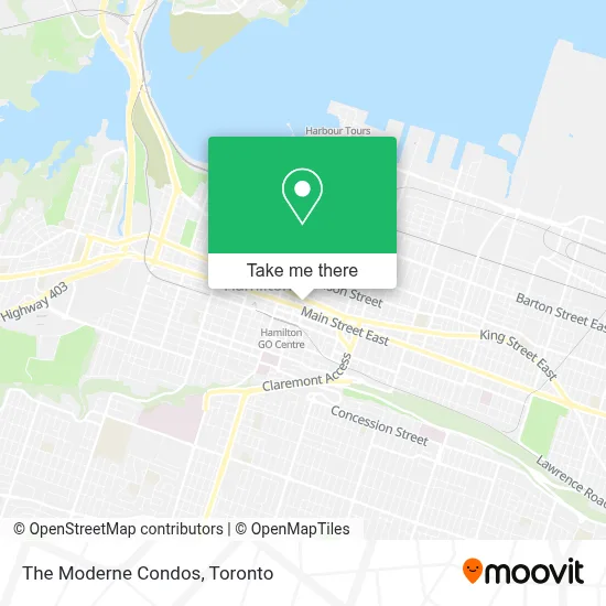 The Moderne Condos map