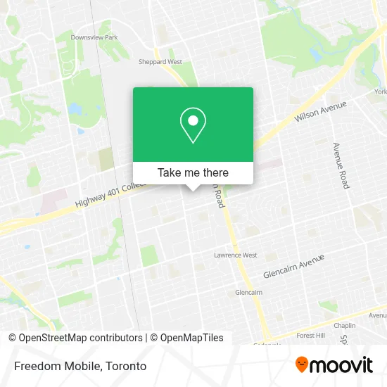 Freedom Mobile map