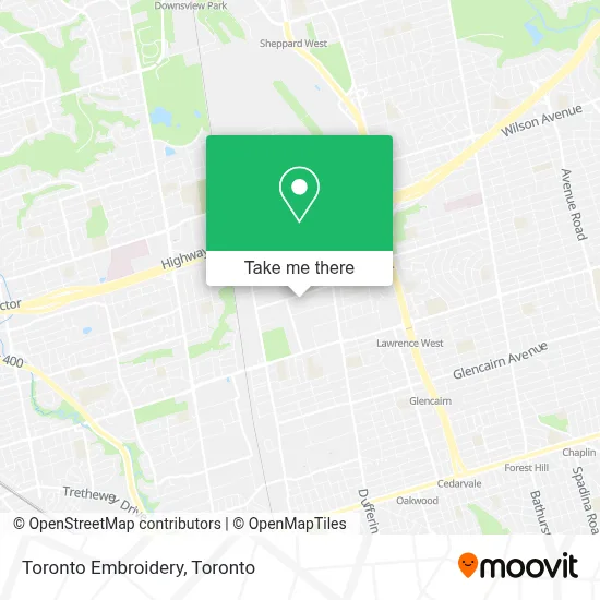 Toronto Embroidery map