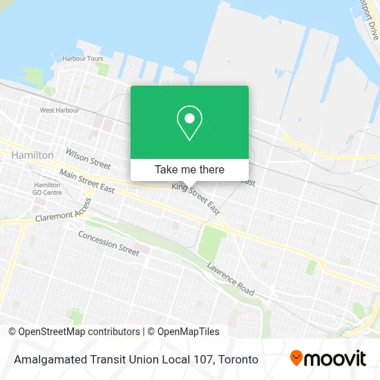 Amalgamated Transit Union Local 107 map