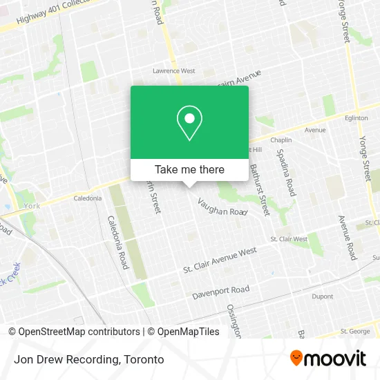 Jon Drew Recording map