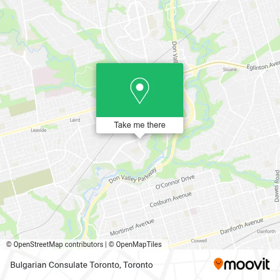 Bulgarian Consulate Toronto map