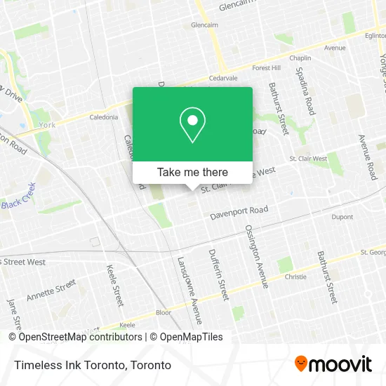 Timeless Ink Toronto map