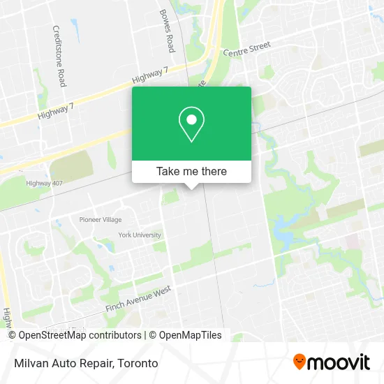 Milvan Auto Repair map