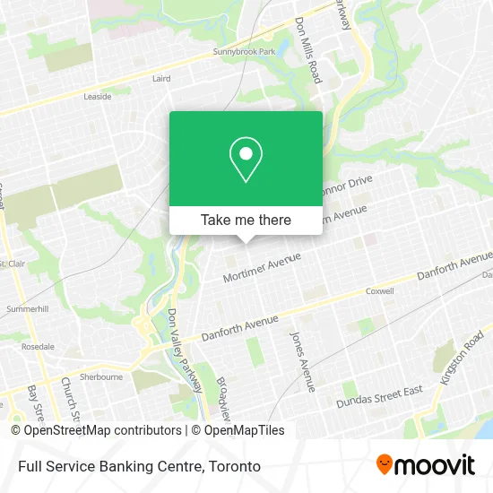 Full Service Banking Centre map