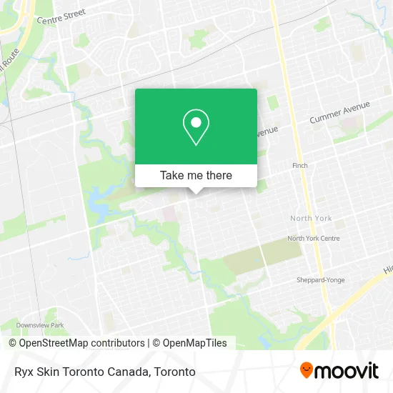 Ryx Skin Toronto Canada map
