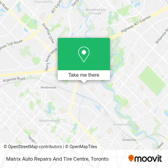 Matrix Auto Repairs And Tire Centre map