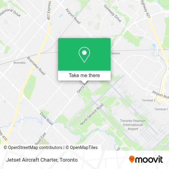 Jetset Aircraft Charter map