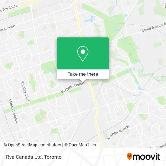 Rva Canada Ltd map