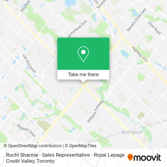 Ruchi Sharma - Sales Representative - Royal Lepage Credit Valley map