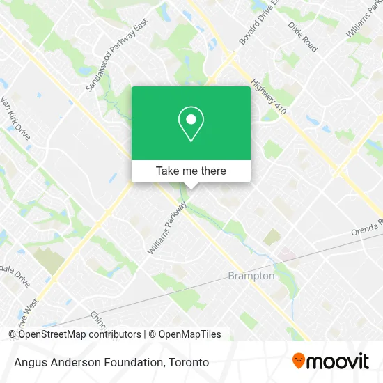 Angus Anderson Foundation map