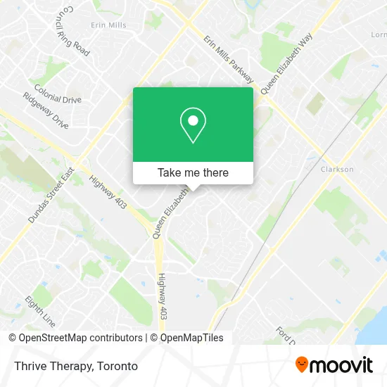 Thrive Therapy map