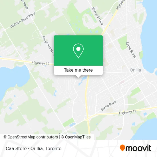 Caa Store - Orillia map