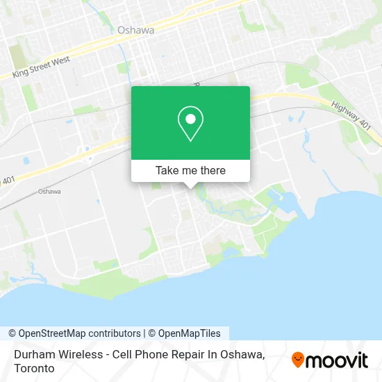 Durham Wireless - Cell Phone Repair In Oshawa map