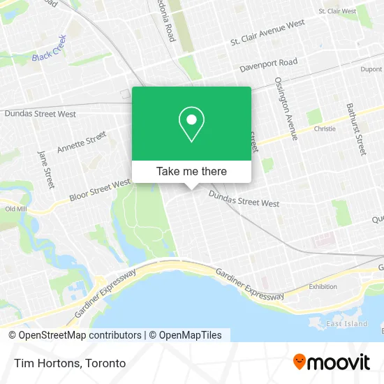 Tim Hortons map