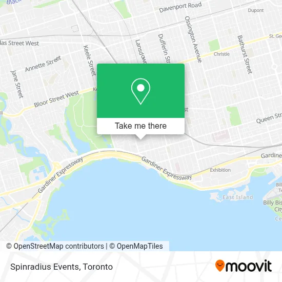 Spinradius Events map