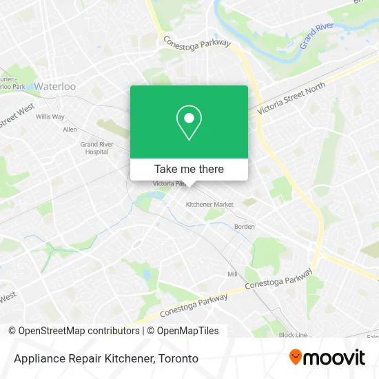 Appliance Repair Kitchener map