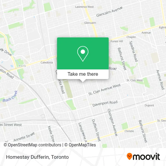 Homestay Dufferin map