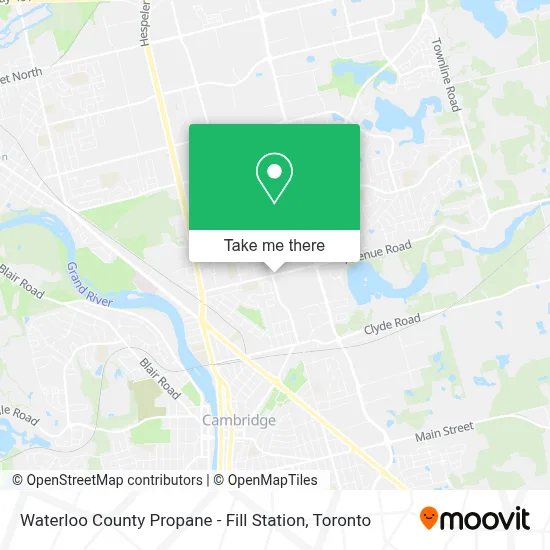 Waterloo County Propane - Fill Station map