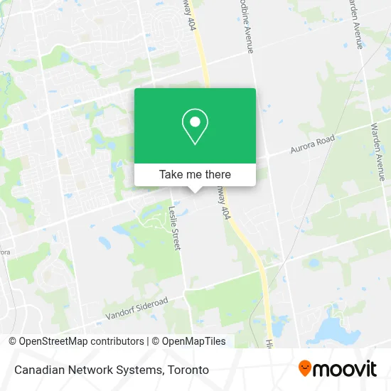 Canadian Network Systems map