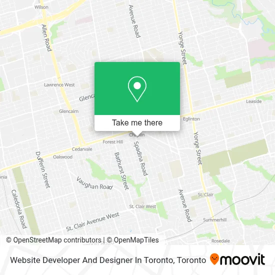 Website Developer And Designer In Toronto map