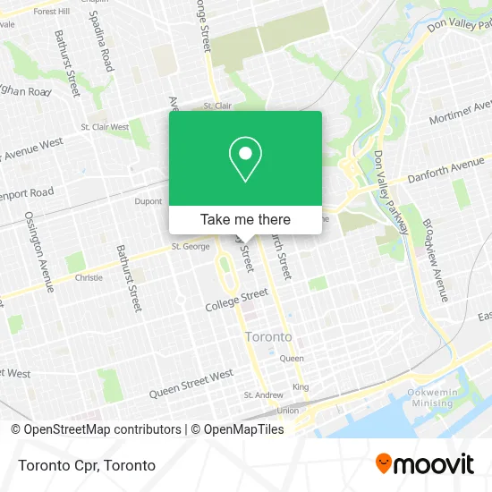Toronto Cpr map