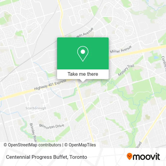 Centennial Progress Buffet map