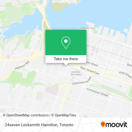 24seven Locksmith Hamilton map