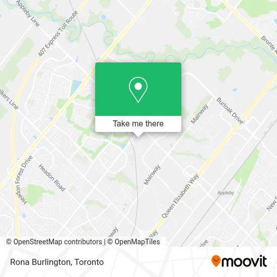 Rona Burlington map