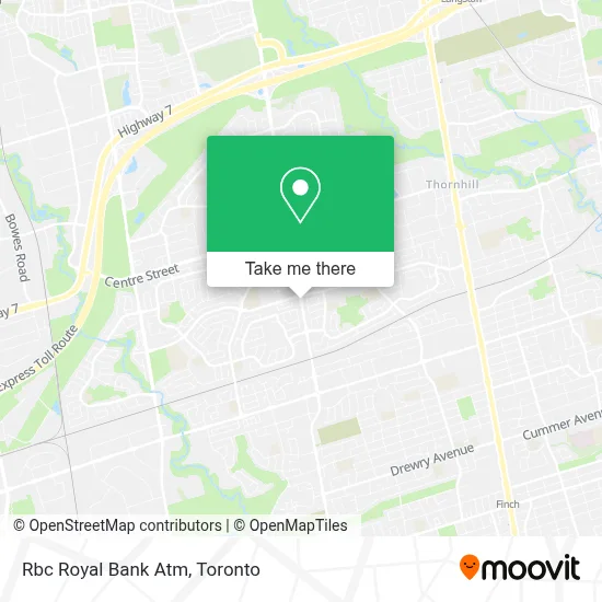Rbc Royal Bank Atm map