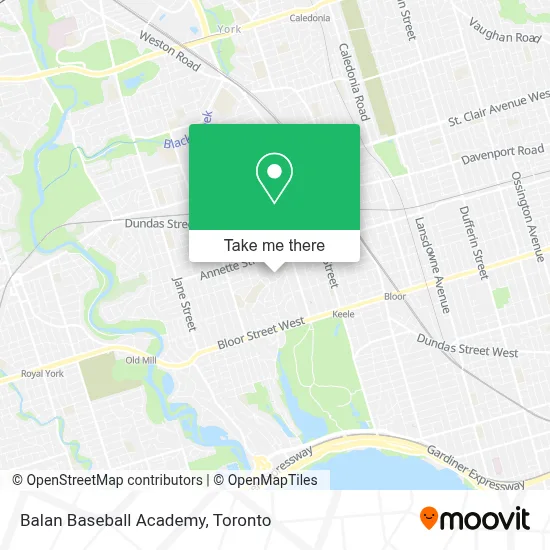 Balan Baseball Academy map