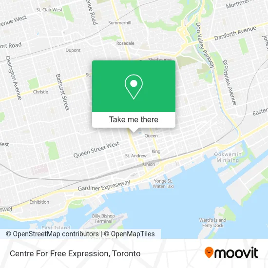Centre For Free Expression map