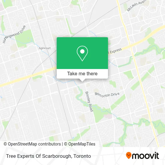 Tree Experts Of Scarborough map