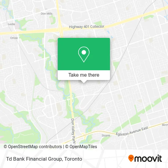 Td Bank Financial Group map