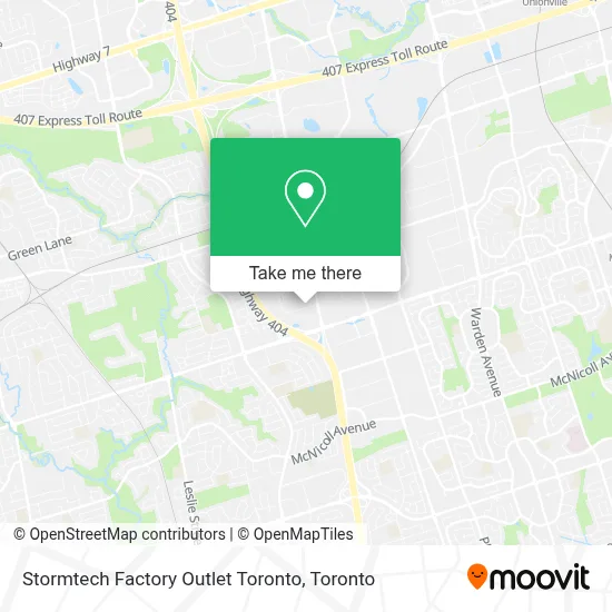 Stormtech Factory Outlet Toronto map