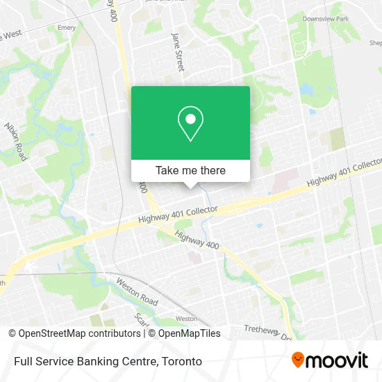 Full Service Banking Centre map