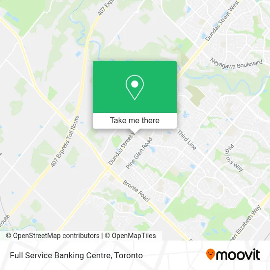 Full Service Banking Centre map