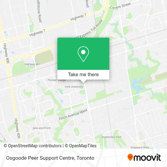 Osgoode Peer Support Centre map