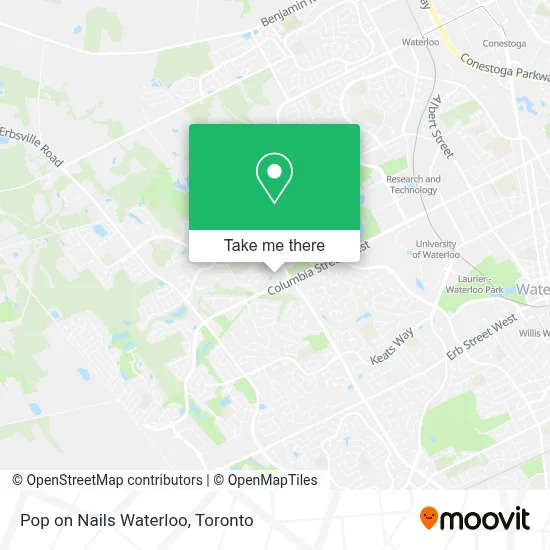 Pop on Nails Waterloo map
