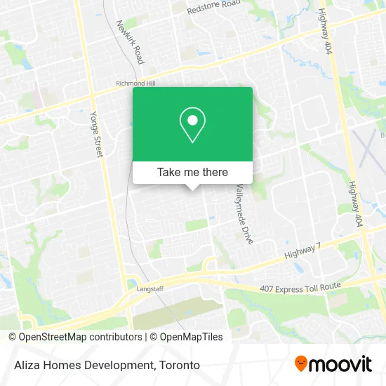 Aliza Homes Development map