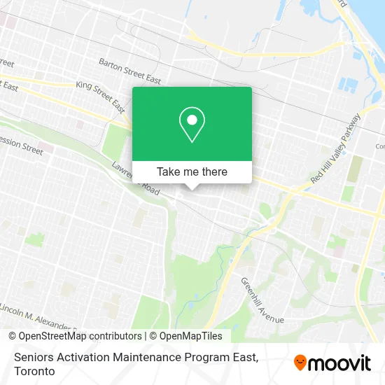 Seniors Activation Maintenance Program East map